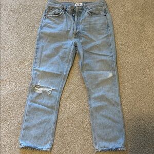 AGolde Riley Cropped torn Sz 28